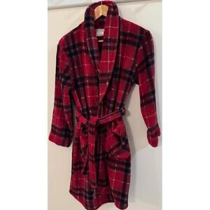 Komar Kids Red Plaid Flame Resistant Kids Robe XL (14/16)